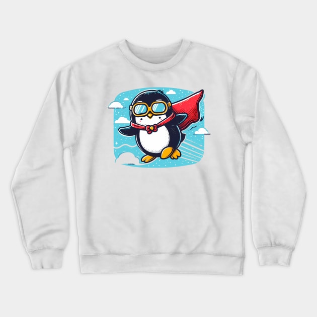Super Penguin Crewneck Sweatshirt by Andi's Design Stube